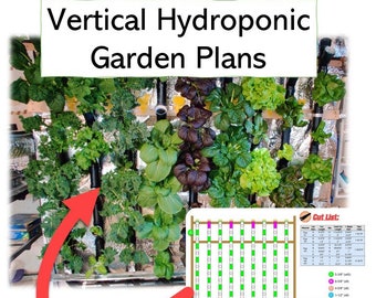 Hydroponic Plans - 50 pages - Vertical Hydroponics Tutorial DIY