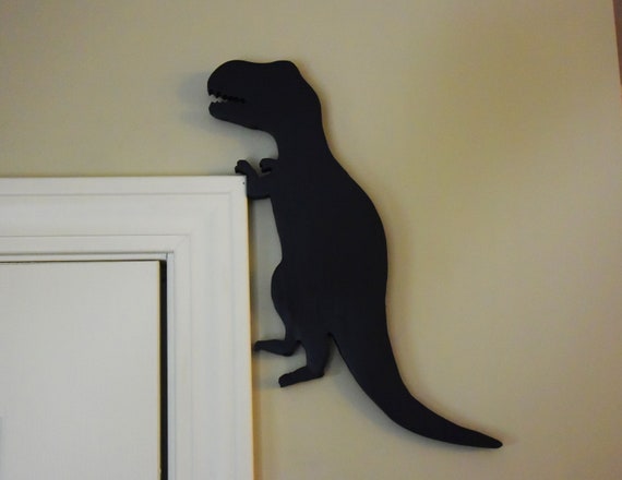 Solid Wood Dinosaur Silhouette Door Topper Door Decoration Etsy