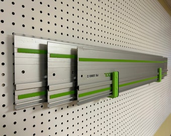 Track Saw Holder - Festool, Makita, DeWalt, Festool, Kreg, Triton - Horizontal Wall Mount Rail System