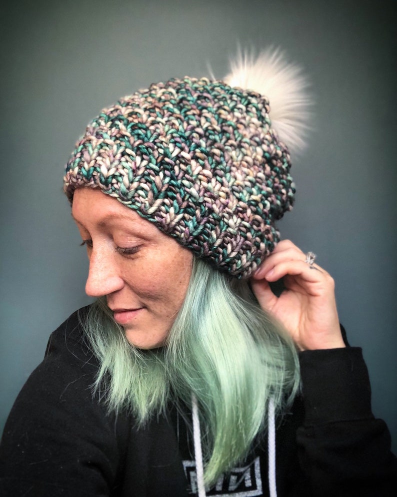 ThreadHead Knits Co IVORY Faux fur Pom Poms Etsy