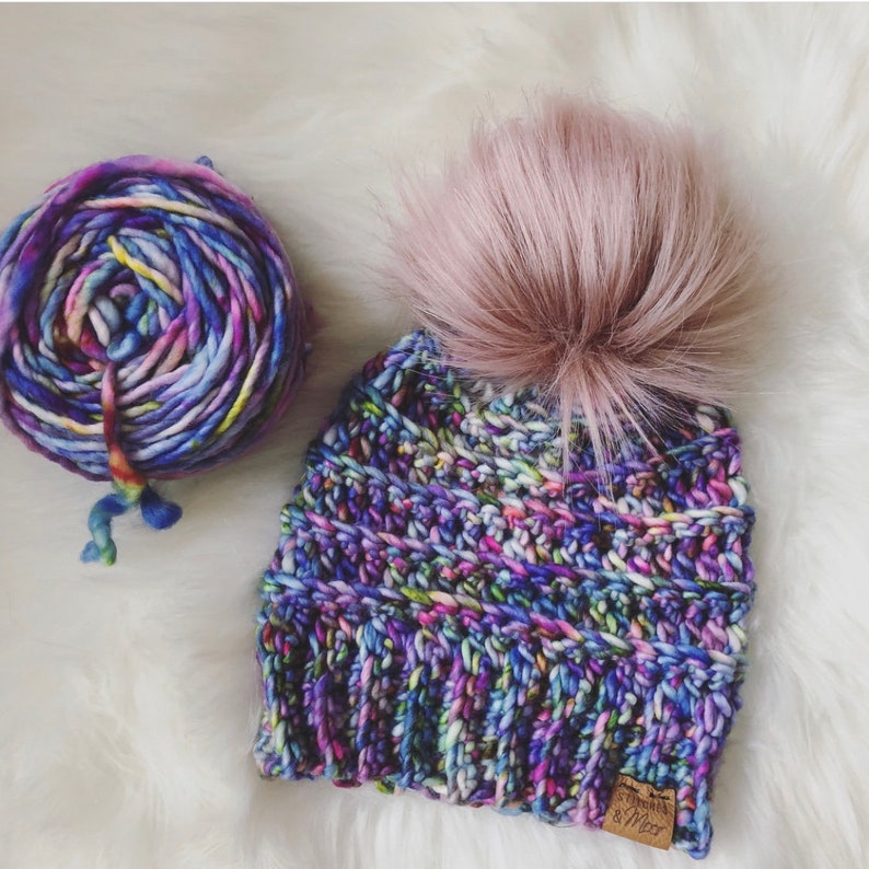 Threadhead Knits Co AURORA Faux Fur Pom Poms Etsy