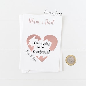 Greeting scratch & reveal card - You're going to be a GrandMother Grandfather card, Pregnancy reveal card for Mother, or Father