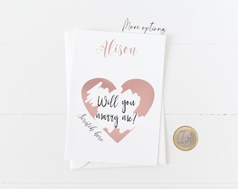 Grußkarte - Will you marry me, Personalisieren Sie mit einem Namen