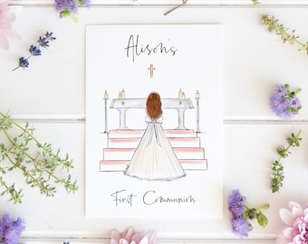 Stationery set - First Communion party invitations
