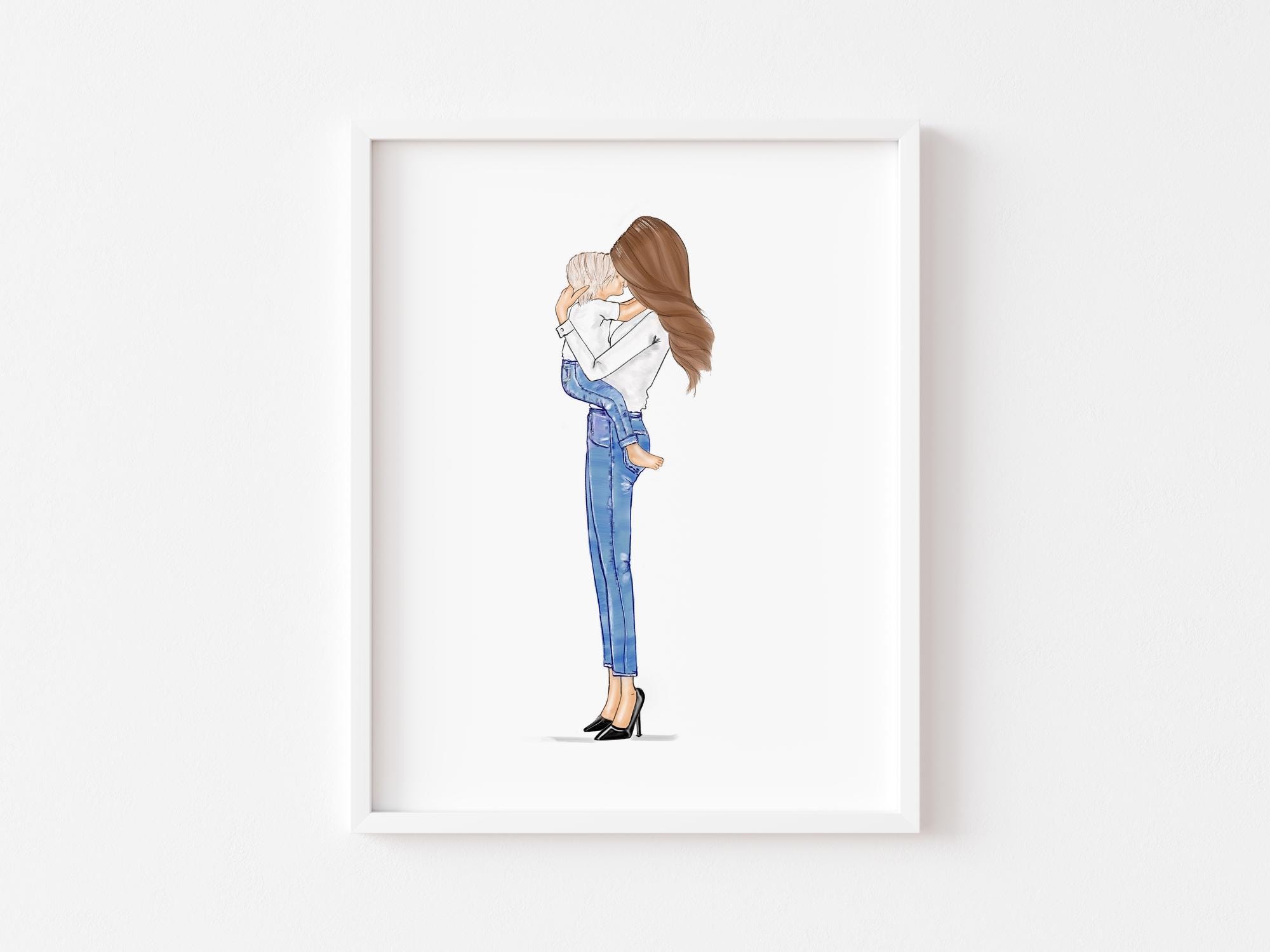 Art Print : Personalized Mother and Son Wall Art, Boy Mom - Etsy