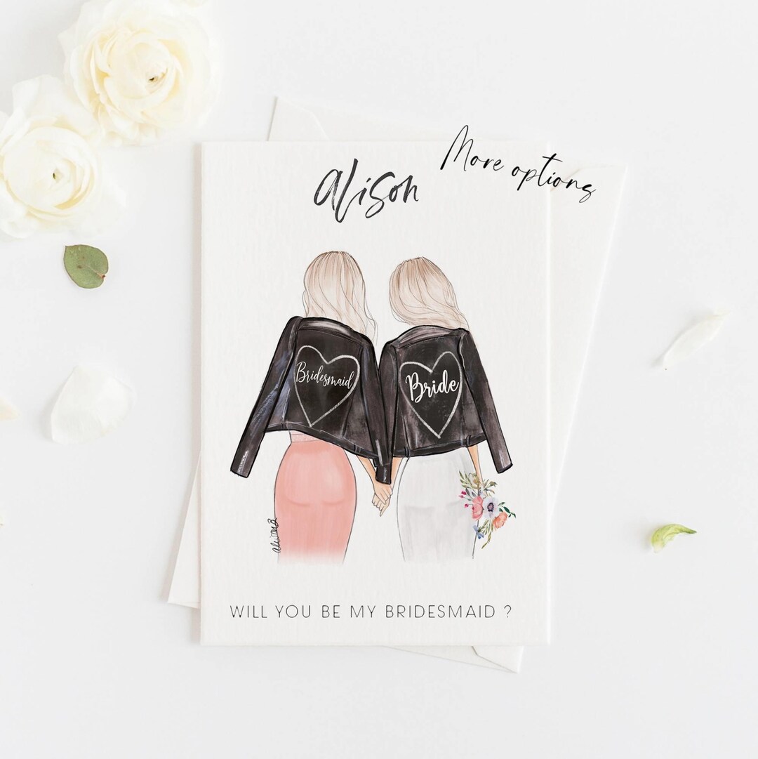 Greeting Card - Bridesmaid, Bridal Party Ask Card , Maid of Honor ...