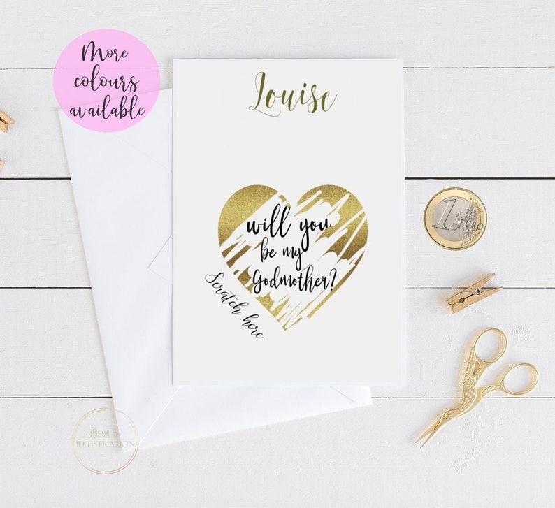 Godparents Card Godfather Personalised Will You Be My Godmother