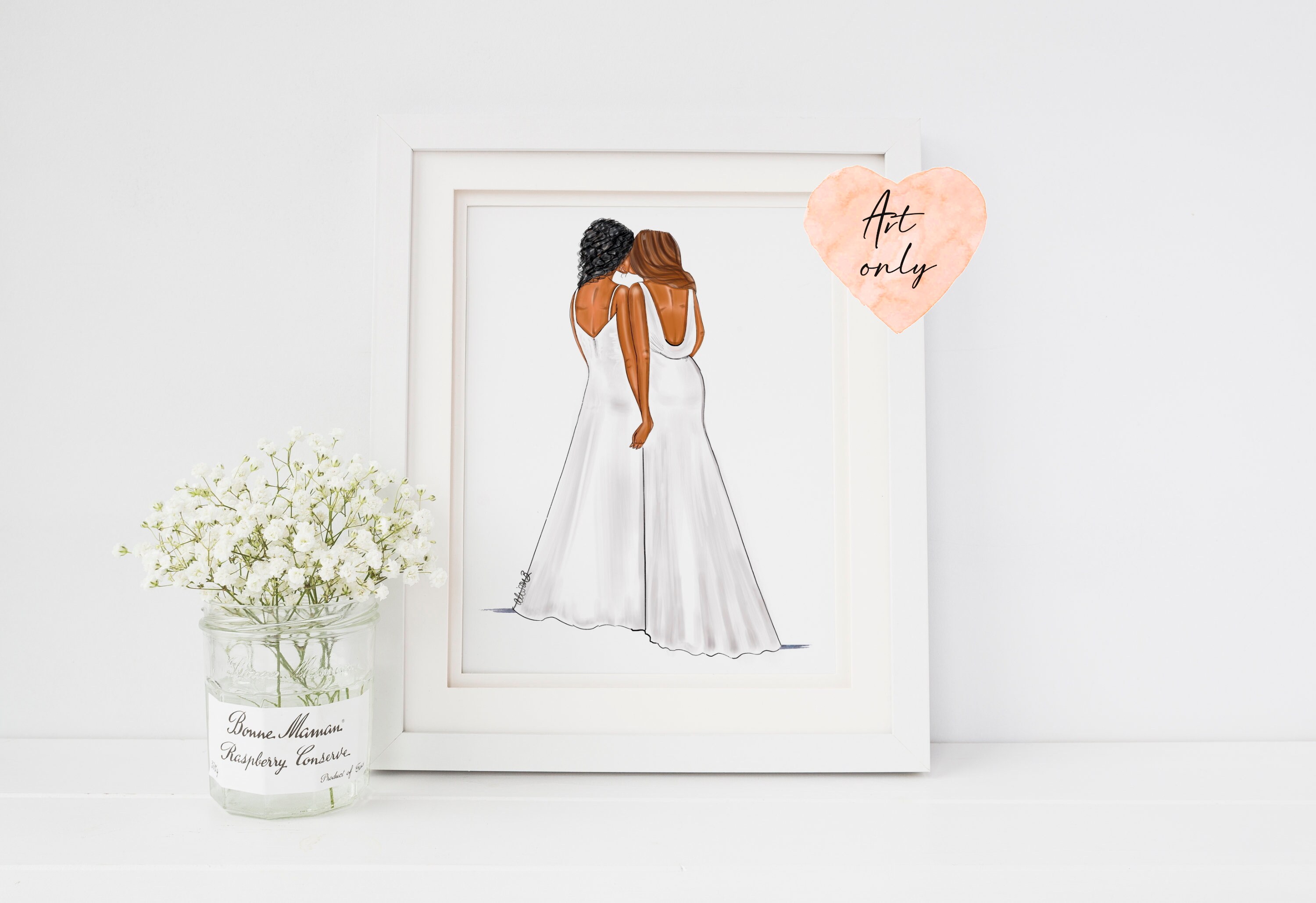 Gay Females Wedding Couple Print