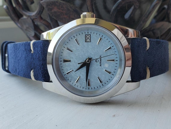 Ice Blue Snowflake Custom Automatic Watch Seiko Mod - Etsy Australia