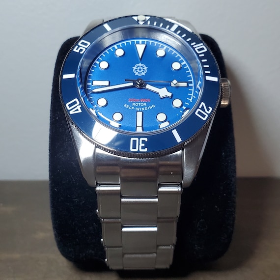 Blue Black Bay 58 Homage Custom Automatic Watch Seiko Mod - Etsy