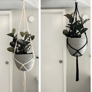 Extra large macrame plant hanger - macrame plant hanger for large basket - long plant holder - big plant hanger - basket plant holder