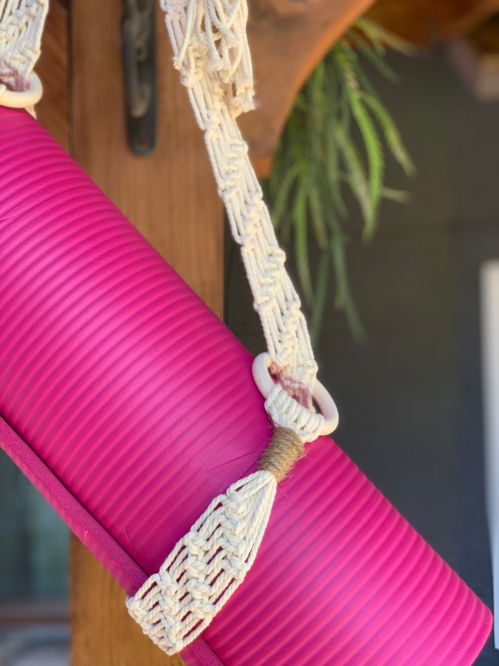 diy macrame yoga mat strap