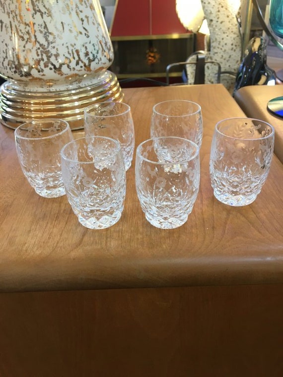 Contemporary Glass SET OF TWO Rogaska Cut Crystal GALLIA Whiskey