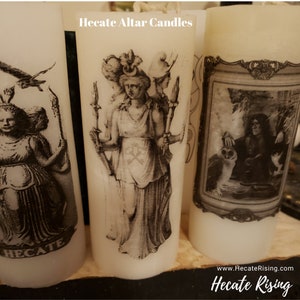 Hand Made Hecate Altar Candles