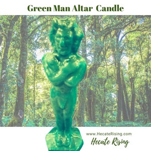 Green Man Altar Candle - Cernunnos - The Horned One