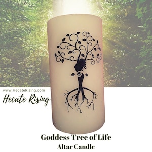 Goddess Tree of Life Altar Candle