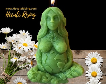 Mother Earth Goddess - Hand made Altar Candles