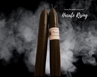 Handmade Black Taper Candles