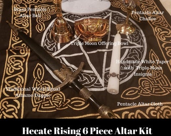 Hecate Rising 6 Piece Altar Kit - With Athame Included
