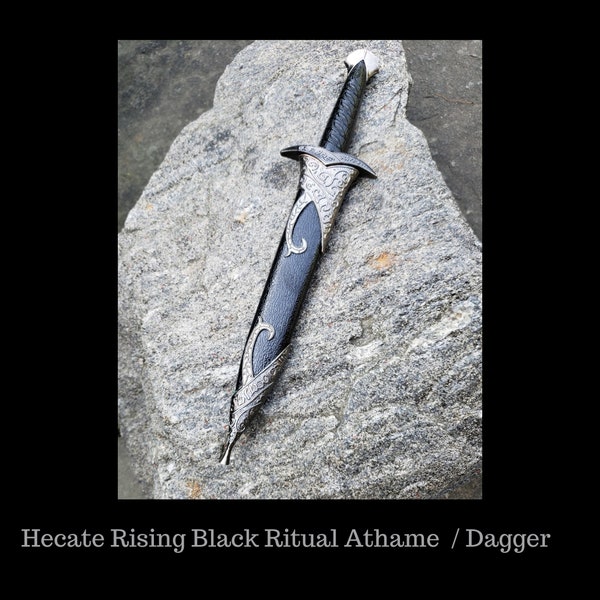 Traditional Witch Ritual Black Athame / Dagger