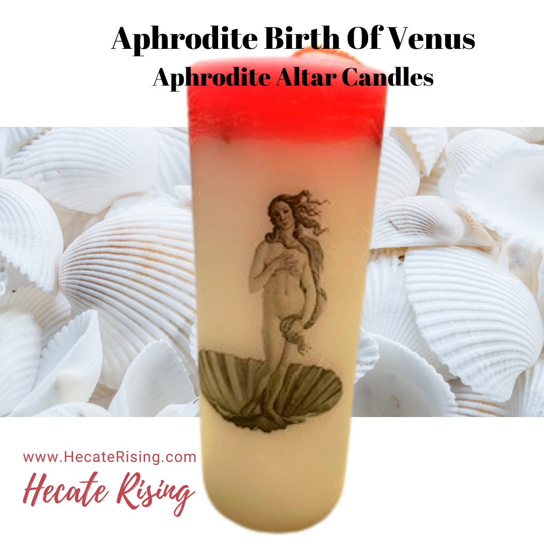 Aphrodite Altar Candles Aphrodite Devotional Altar Candles Etsy