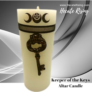 Keeper of the Keys -  Handmade and Blessed Hecate / Hekate Altar Candle