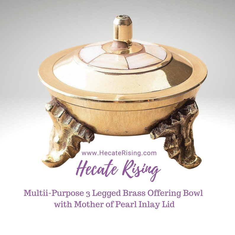 MultiPurpose 3 Legged Brass Offering Bowl with Etsy