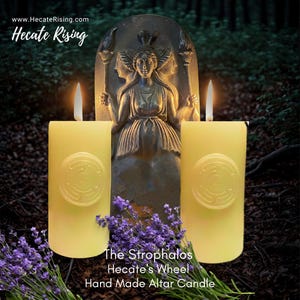 The Strophalos - Hecate's Wheel  - Hand Made Altar Candles