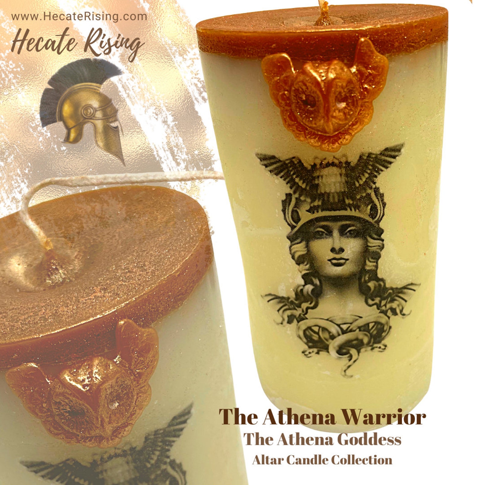 The Athena Goddess Altar Candle Collection Athena Devotee Etsy