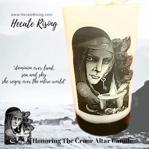 Honoring The Crone Altar Candle - Hecate Altar Candle - Hekate Altar Candle