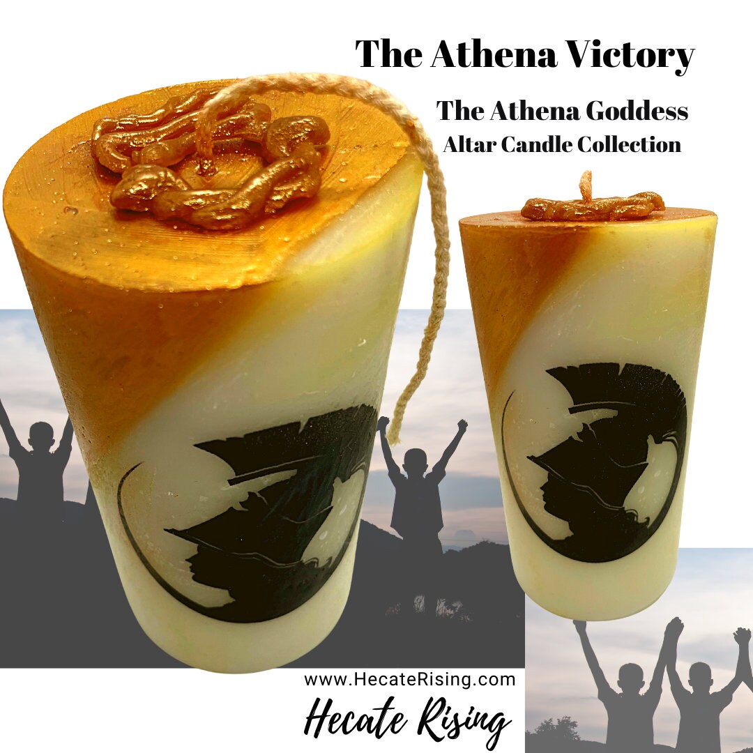The Athena Goddess Altar Candle Collection Athena Devotee Etsy