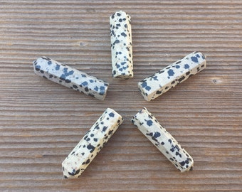 NATURAL DALMATIAN JASPER Single Terminated Gemstone Crystal Pencil Point (One)