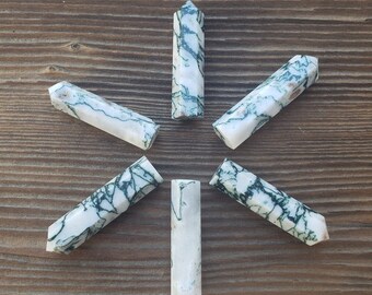NATURAL TREE AGATE Single Terminated Gemstone Crystal Pencil Point (One)