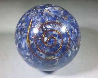 Medium (40-50mm) SODALITE Orgone Gemstone Sphere Orgone Sphere