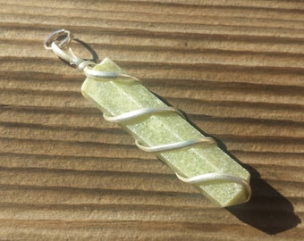 VASONITE Spiral Wire Wrapped Pencil Point Pendant Gemstone