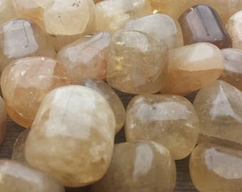 CITRINE TUMBLED STONE One (1) Medium/Large Natural Tumble Stone