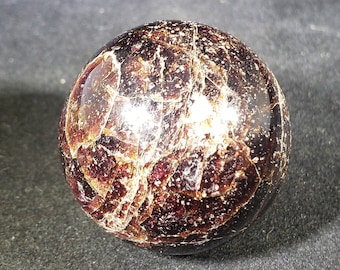 LARGE GARNET Sphere Natural Stone Hand Carved Gemstone Sphere 37mm [36]