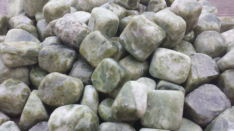 VASONITE VESUVIANITE TUMBLED Stone One 1 Medium/Large Natural Tumble Stone image 4