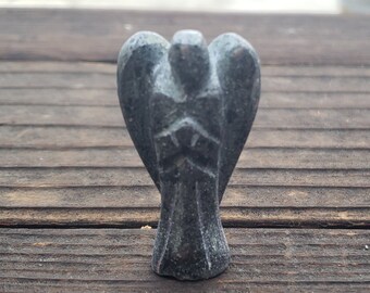 2" HEMATITE ANGEL Natural Handcarved Stone Gemstone