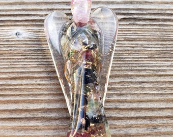 2 INCH MULTI-TOURMALINE Orgone Gemstone Angel