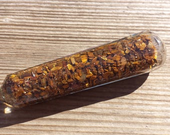 ORGONE TIGER EYE Faceted Gemstone Massage Wand Stone Crystal Wand