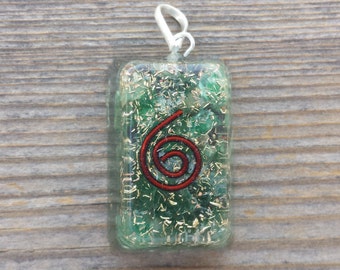 ORGONE JADE Gemstone Rectangle Pendant Orgone (One)