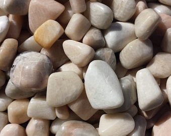 SIX (6) MOONSTONE TUMBLED Stones Medium/Large Natural Tumble Stones