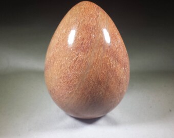 PEACH MOONSTONE EGG Natural Stone Hand Carved Gemstone Egg