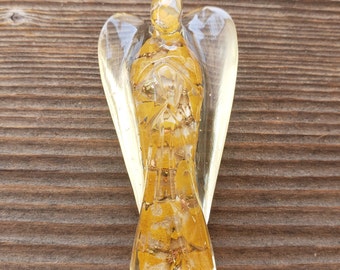 2 INCH YELLOW JASPER Orgone Gemstone Angel