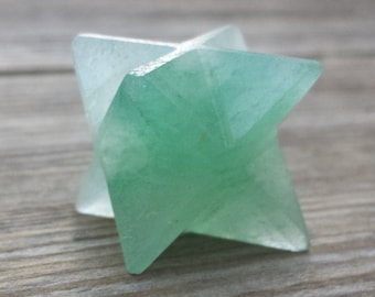 GEMSTONE MERKABA STAR Natural Green Aventurine (One)