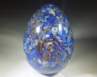 Large (70-75mm) LAPIS LAZULI Orgone Gemstone Egg