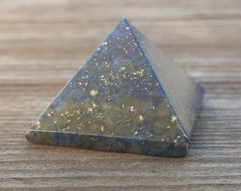 LAPIS LAZULI natural small gemstone crystal pyramid 20-22
