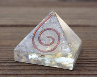 Small (25-30mm) OPALITE COIL Orgone Gemstone Pyramid Small Pyramid Orgone