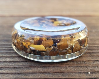 ORGONE TIGER EYE Gemsone Sphere Stand And Worry Stone